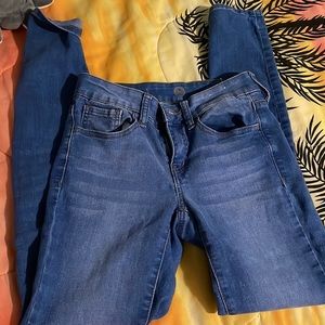 Blue low rise jeans